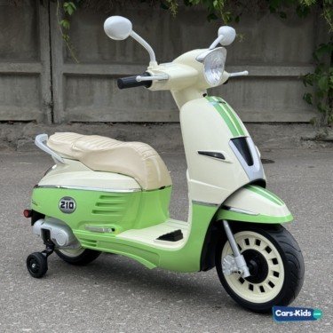 Детский электроскутер Vespa Z222ZZ 12V зеленый